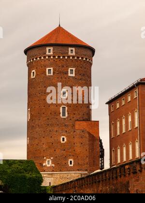 Sandomierska Turm auf Wawel Schloss in Krakau, Polen Stockfoto