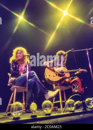 LED Zeppelin im Konzert im Earl's Court, London 17. Mai 1975 Stockfoto