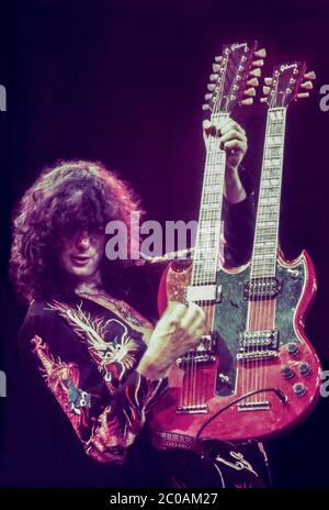 LED Zeppelin im Konzert im Earl's Court, London 17. Mai 1975 Stockfoto