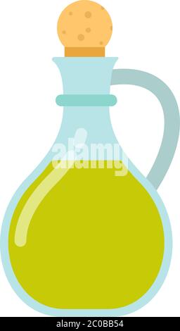 Olivenöl in einem Glas Vektor flach isoliert Stock Vektor