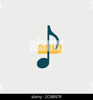 Symbole für Musiknotizen . Vektorgrafik Folge 10 Stock Vektor