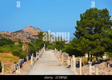 Alte Ruinen in Ephesus-Türkei Stockfoto