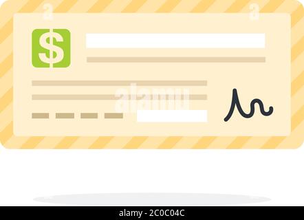 Prüfen Sie, ob der Symbolvektor für flache Slip-Symbole isoliert Stock Vektor