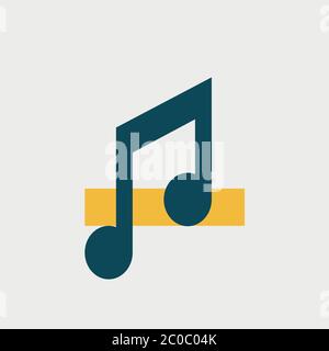 Symbole für Musiknotizen . Vektorgrafik Folge 10 Stock Vektor