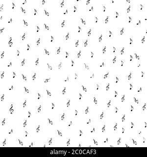 Nahtlose Muster mit Noten Stock Vektor
