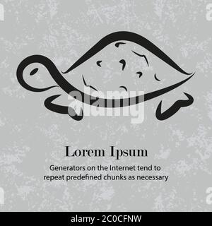 Meeresschildkröte Etikett - Vektorgrafik Stock Vektor