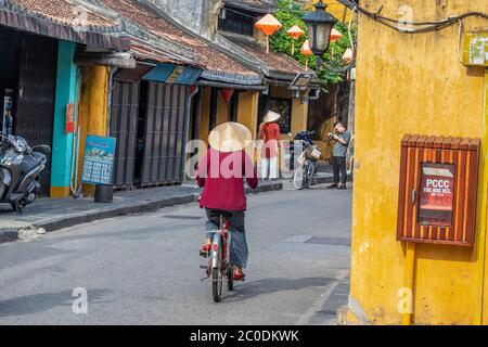 Straßen der alten Hoi eine Altstadt, ein UNESCO-Weltkulturerbe in Zentral-Vietnam Stockfoto