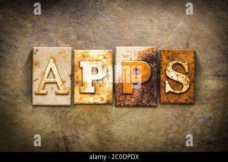Apps Konzept Briefpresse Leder Thema Stockfoto