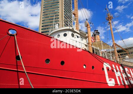 Chesapeake Feuerschiff, Innenhafen, Baltimore, Maryland, USA Stockfoto