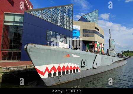 USS Torsk Submarine, Inner Harbor, Baltimore, Maryland, USA Stockfoto