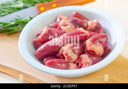 Hühnerherzen Stockfoto