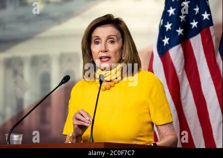 Washington, Usa. Juni 2020. House Speakerin Nancy Pelosi (D-CA) spricht auf ihrer wöchentlichen Pressekonferenz. Kredit: SOPA Images Limited/Alamy Live Nachrichten Stockfoto