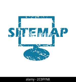 Grunge Sitemap Symbol Stockfoto