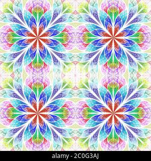 Bunte schöne Fraktale Blume. Computergenerierte Grafiken. Stockfoto