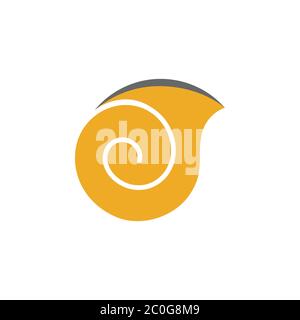 Buchstabe j Spirale Schnecke Design Logo Vektor Stock Vektor