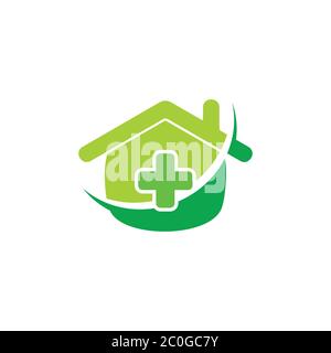 Startseite plus medizinische globale niedliche Symbol Dekoration Vektor Stock Vektor