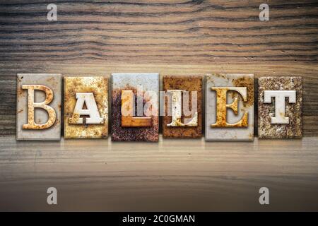 Ballett Konzept Briefpresse Thema Stockfoto