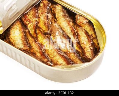 Geöffnete Tincan Stockfoto