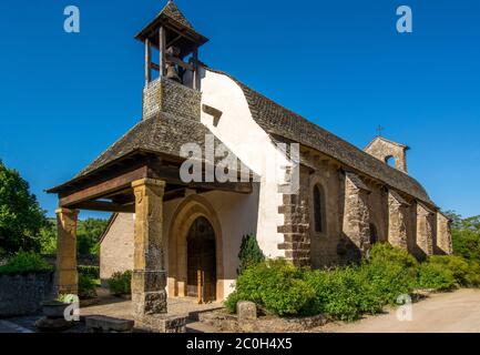 Kapelle der Weißen Büßer, Saint-come-d'Olt, Dorf markiert eines der schönsten Dörfer Frankreichs, Aveyron, Okzitanien, Frankreich Stockfoto