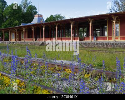 Haapsalu Bahnhof, Estland Stockfoto