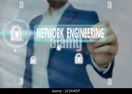 Handschrift Text Schreiben Netzwerk-Engineering. Konzeptionelle Foto-Profi, der die Fähigkeiten hat, um das Netz zu überwachen Stockfoto