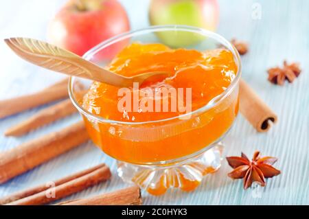 Apfel Marmelade Stockfoto