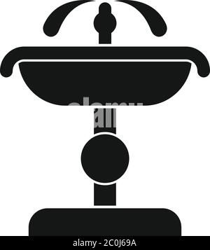 Architektur Trinkbrunnen Ikone. Einfache Illustration der Architektur Trinkbrunnen Vektor-Symbol für Web-Design isoliert auf weißem Hintergrund Stock Vektor