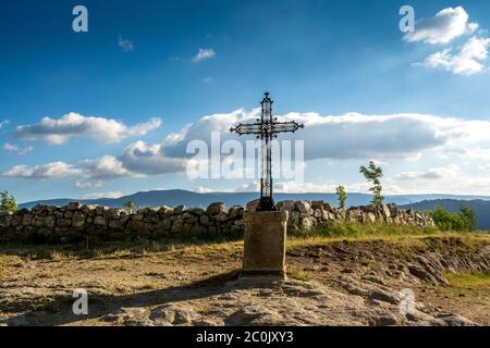 Kreuz. Cevennen. Lozere, UNESCO-Weltkulturerbe, Cevennes-Nationalpark, Frankreich Stockfoto