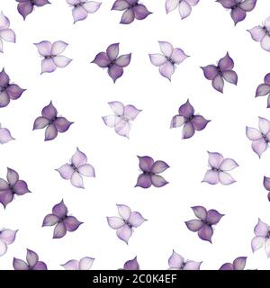 Nahtlose Hintergrund mit lila Schmetterlinge, handgezeichnete Schmetterling Illustration für Stoff, Verpackung oder Hintergründe Stockfoto