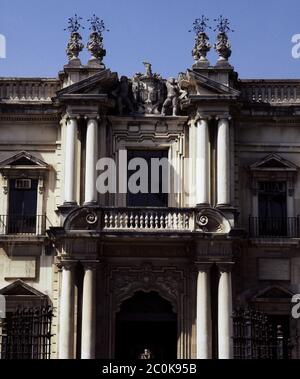 ANTIGUA FABRICA DE TABACOS - 1728/1771. AUTOR: VAN DER BORCHT SEBASTIAN. Ort: UNIVERSIDAD. Sevilla. Sevilla. SPANIEN. Stockfoto