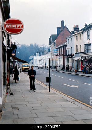 1976 Bell Street (A217) in Reigate, Surrey, Großbritannien Stockfoto