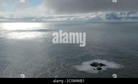 Cabo da Roca ist ein Kap, das sich 140 Meter über dem Meeresspiegel, an der portugiesischen Küste, im Dorf Colares der Gemeinde Sintra Stockfoto