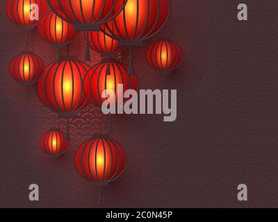Chinesische Urlaub dekorativen Hintergrund. Stock Vektor