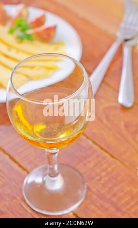 Wein und Käse Stockfoto