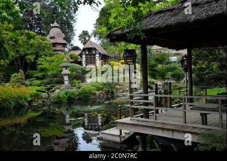Japanese gardens Maulevrier France Stockfoto