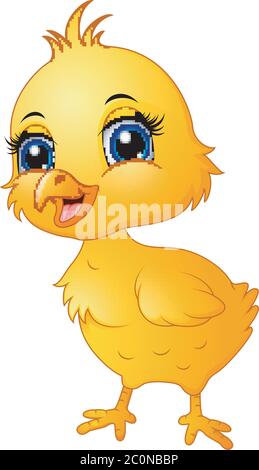 Vektor-Illustration von niedlichen Baby Huhn Cartoon Stock Vektor