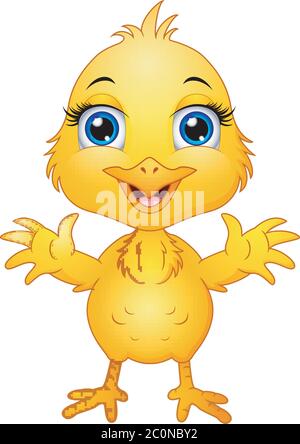 Vektor-Illustration von niedlichen Baby Huhn Cartoon Stock Vektor