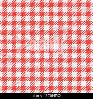 Rot und weiß Gingham Tischdecke Textur nahtlos Stockfoto