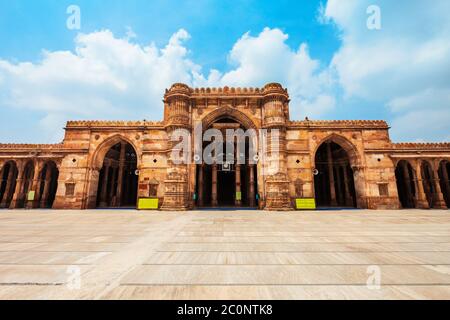 Die JAMA Masjid- oder Jumah-Moschee ist eine Hauptmoschee in der Stadt Ahmedabad im Bundesstaat Gujarat in Indien Stockfoto