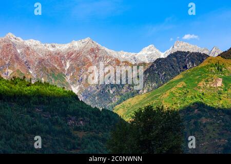 Der Rohtang-Pass ist ein hoher Gebirgspass auf der Pir Panjal Range im Himalaya in der Nähe von Manali, Himachal Pradesh, Indien Stockfoto