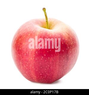 Reifer roter Apfel. Isoliert auf weißem Hintergrund Stockfoto