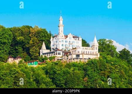 Schloss Hotel Chateau Gutsch ist ein Boutique Hotel in der Stadt Luzern in der Zentralschweiz Stockfoto