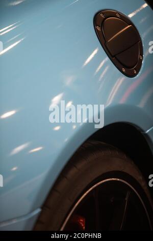Nahaufnahme von Tank Deckel ist ein Auto. Stockfoto