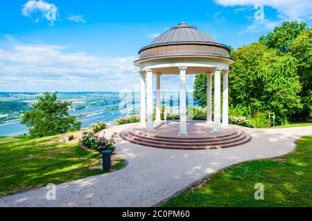 Niederwaldtempel Rotunde in der Niederwald in der Nähe von Rüdesheim am Rhein liegt in Hessen, Deutschland Stockfoto