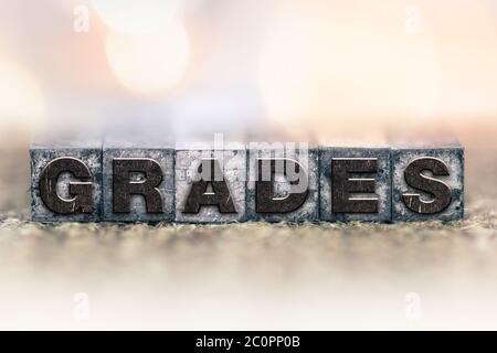 Sorten Konzept Vintage Briefpresse Typ Stockfoto