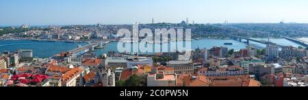 Der Panoramablick auf Istanbul vom Galata Turm Stockfoto