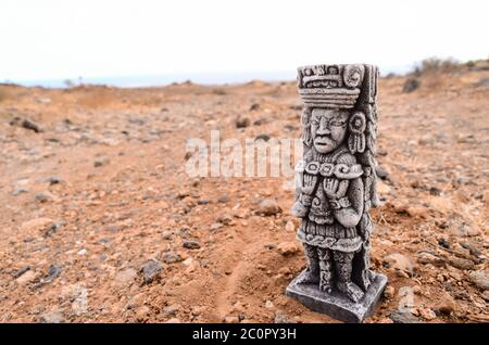 Antike Maya-Statue Stockfoto