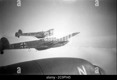 Wehrmacht Luftwaffe Messerschmitt Bf 110 - Deutsche Luftwaffe Messerschmitt Me 110 Stockfoto