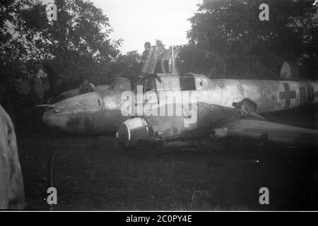 Wehrmacht Luftwaffe Messerschmitt Bf 110 - Deutsche Luftwaffe Messerschmitt Me 110 Stockfoto