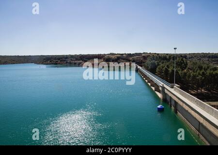 Peñarroya Staudamm und Stausee in Ciudad Real Spanien Stockfoto